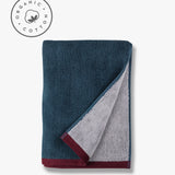 SOFT towel in midnight blue / light grey, Mette Ditmer