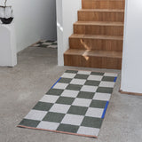 SQUARE all-round mat in dark olive, large, Mette Ditmer