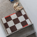 SQUARE all-round mat in brown, small, Mette Ditmer