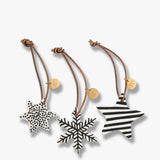 STAR ornaments in black, 3-pack, Mette Ditmer