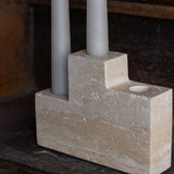STEP trio candleholder in linen, Mette Ditmer