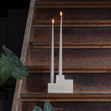 STEP trio candleholder in linen, Mette Ditmer