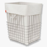 STORE-IT basket with canvas bag in chrome, large, Mette Ditmer
