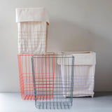 STORE-IT basket with canvas bag in orange, large, Mette Ditmer