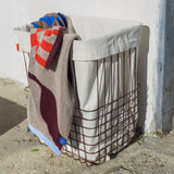 STORE-IT basket with canvas bag in wine, large, Mette Ditmer