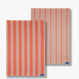 STRIPES tea towel in latte, 2-pack, Mette Ditmer
