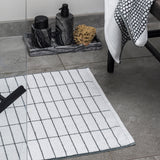 TILE STONE bath mat in black / off-white, Mette Ditmer