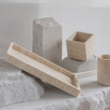TRAVERTINE cube in linen, Mette Ditmer