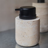 TRAVERTINE low dispenser in linen, Mette Ditmer