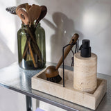 TRAVERTINE tall dispenser in linen, Mette Ditmer
