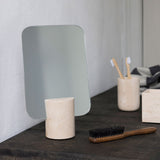 TRAVERTINE mirror in linen, Mette Ditmer