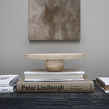 TRAVERTINE pedestal in linen, Mette Ditmer
