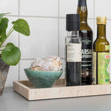 TRAVERTINE deco tray in linen, Mette Ditmer