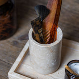 TRAVERTINE toothbrush holder in linen, Mette Ditmer