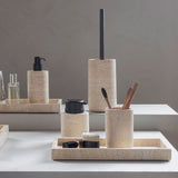TRAVERTINE deco tray in linen, Mette Ditmer