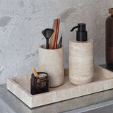 TRAVERTINE toothbrush holder in linen, Mette Ditmer