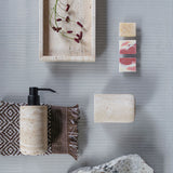 TRAVERTINE tall dispenser in linen, Mette Ditmer