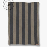 ELVIRA tea towel in dark grey organic cotton, Mette Ditmer