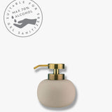 LOTUS low soap dispenser in sand ceramic, Mette Ditmer