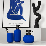 LOTUS tall dispenser in cobalt, Mette Ditmer