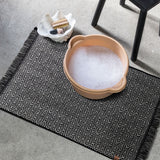 MOROCCO bath mat in black and white cotton, Mette Ditmer